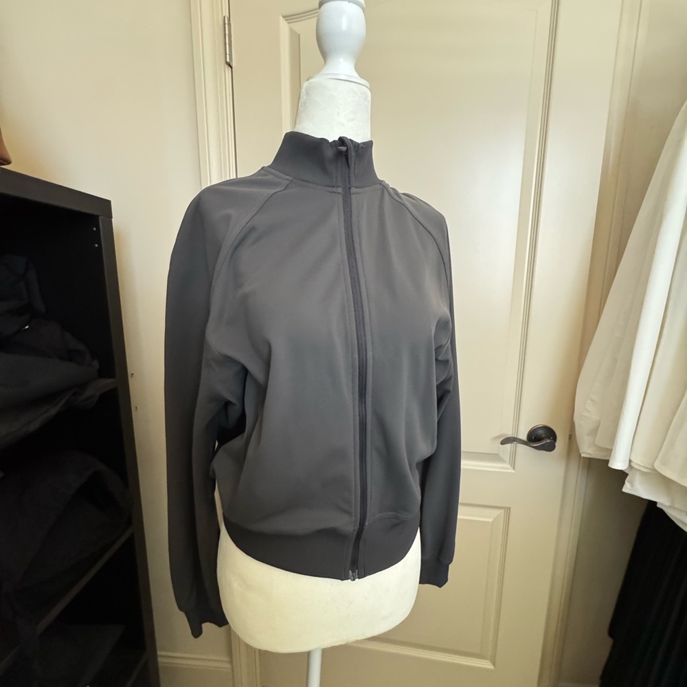 Women's Gray Zip-Up Jacket